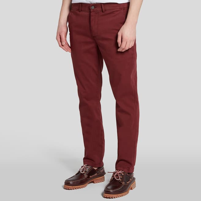 7 For All Mankind Red Slimmy Stretch Chinos