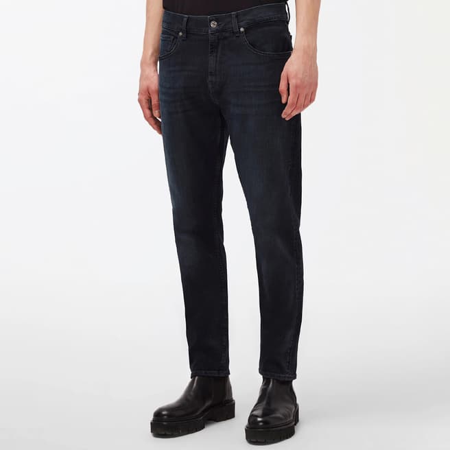 7 For All Mankind Black Adrien Slim Stretch Jeans