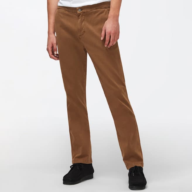 7 For All Mankind Brown Hybrid Tapered Stretch Chinos
