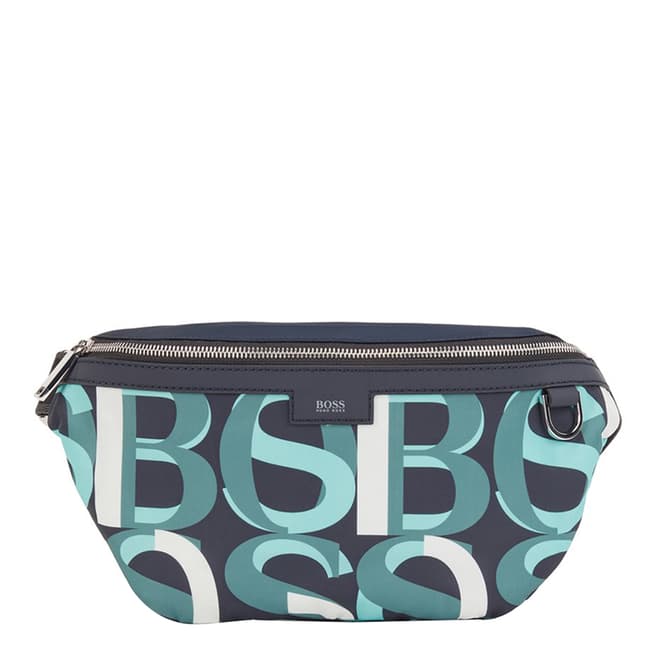 BOSS Navy Merid Printed Bumbag