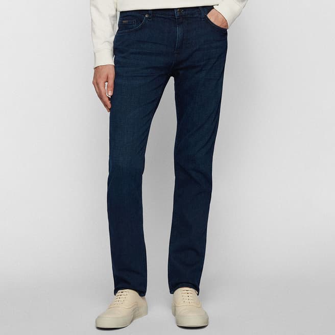 BOSS Dark Wash Delaware Slim Stretch Jeans