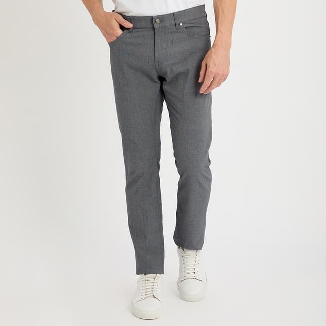 BOSS Grey Maine Textured Trousers