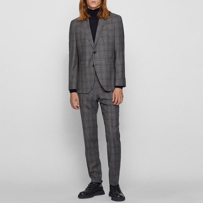 BOSS Grey Check Wool Jeckson/Lenon Suit