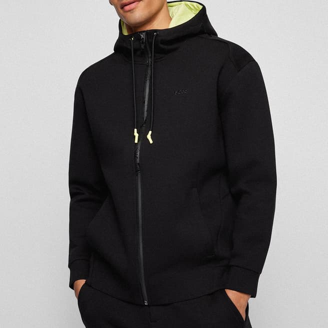 BOSS Black Savion Zipped Cotton Blend Hoodie