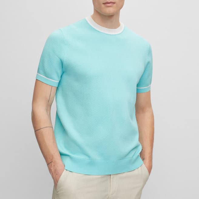 BOSS Turquoise Grosso Cotton Top 