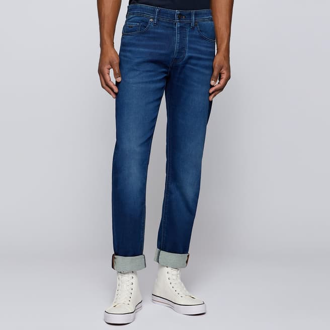 BOSS Blue Wash Taber Stretch Jeans