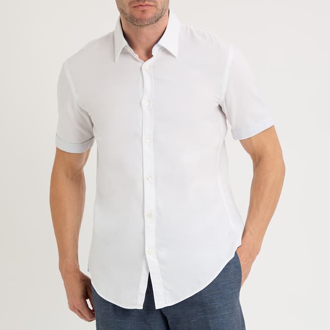 BOSS White Ronn Short Sleeve Shirt