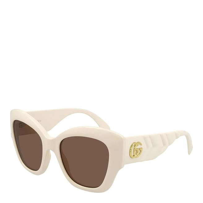 Gucci Womens Gucci Ivory Sunglasses 53mm