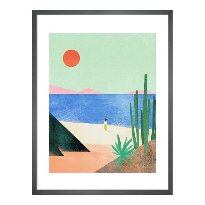 Henry Rivers Beach Girl Framed Print, 50cm x 40cm