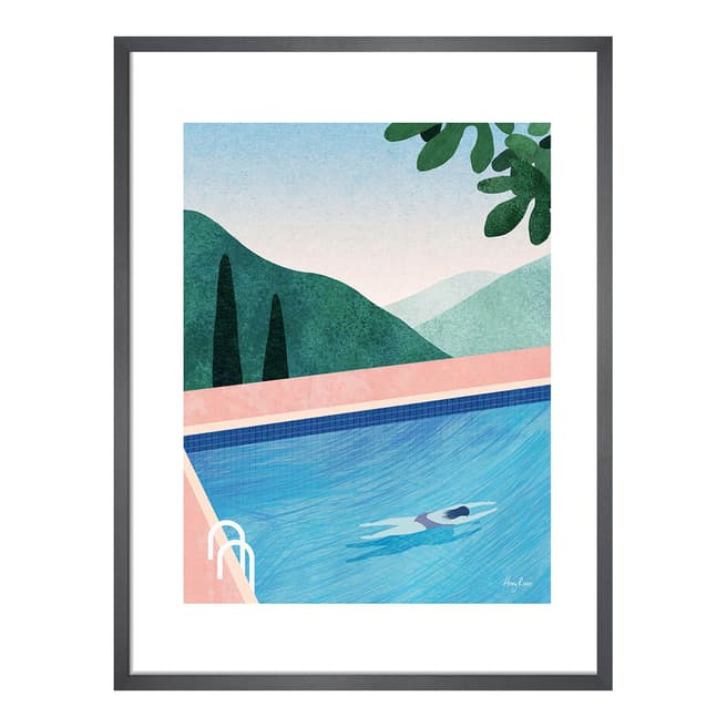 Henry Rivers Swimming Pool II Framed Print, 50cm x 40cm
