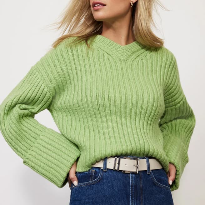 Mint Velvet Green Chunky Knit Jumper