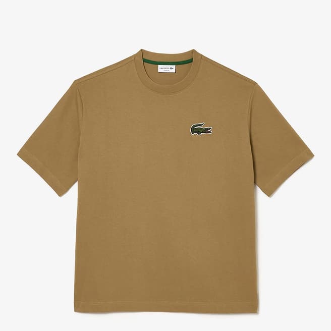 Lacoste Brown Crew Neck Cotton T-Shirt