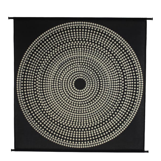 The Libra Company Wall Hanging Circles Polyester Black 146x134cm