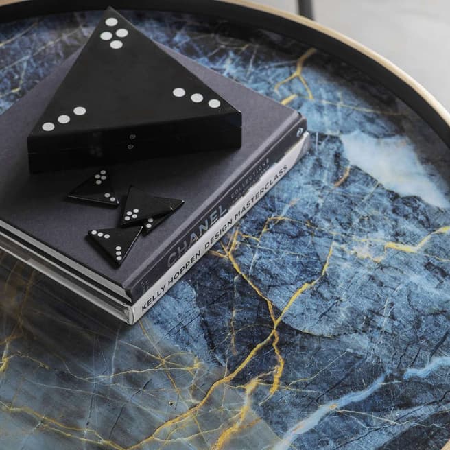 The Libra Company Triangular Dominoes Game in Resin