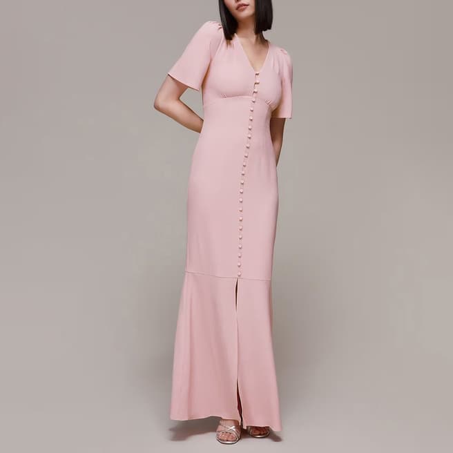 WHISTLES Pale Pink Molly Maxi Dress