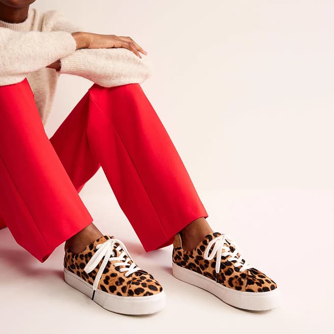 Boden Leopard Flatform Trainers