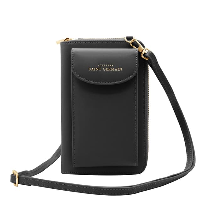 Ateliers Saint Germain Black Wallet Smartphone Crossbody Bag -