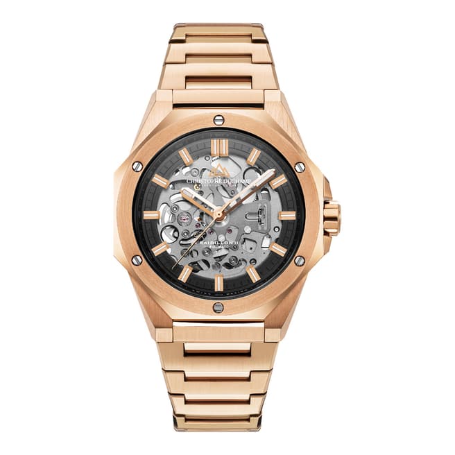 Christophe-Duchamp Men's Rose Gold Raidillon Skeleton II Automatic Watch 41mm