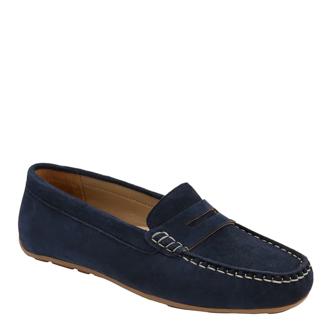 Ravel Navy Corry Suede Loafers