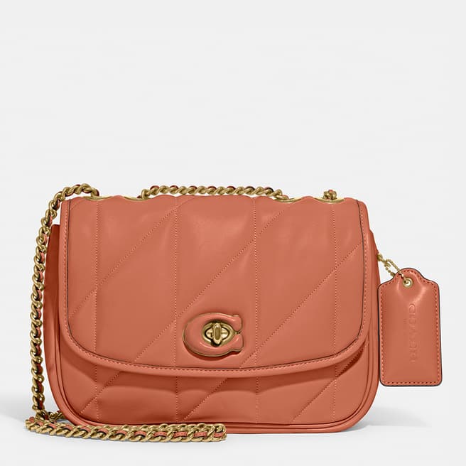 Coach Light Coral Quilted Pillow Madison Shoulder Bag