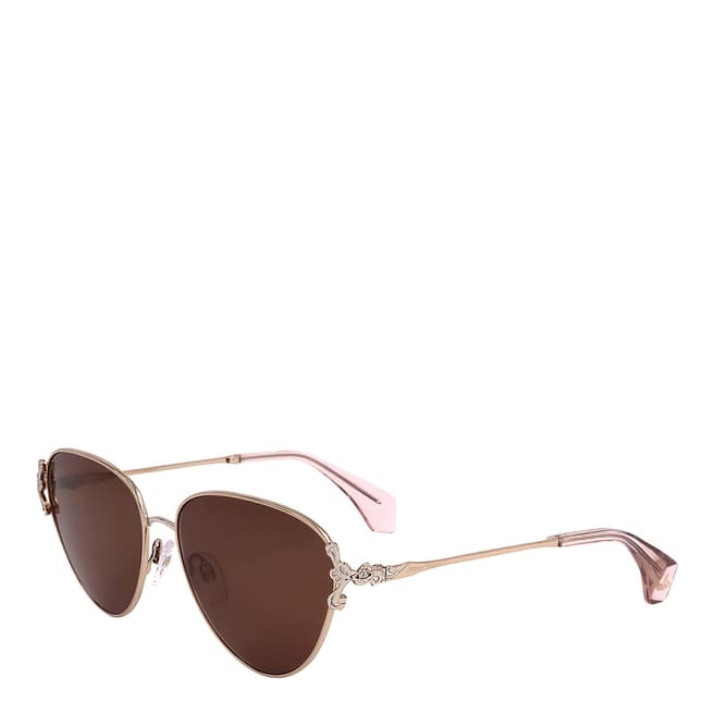 Vivienne Westwood Light Gold Round Sunglasses 57mm