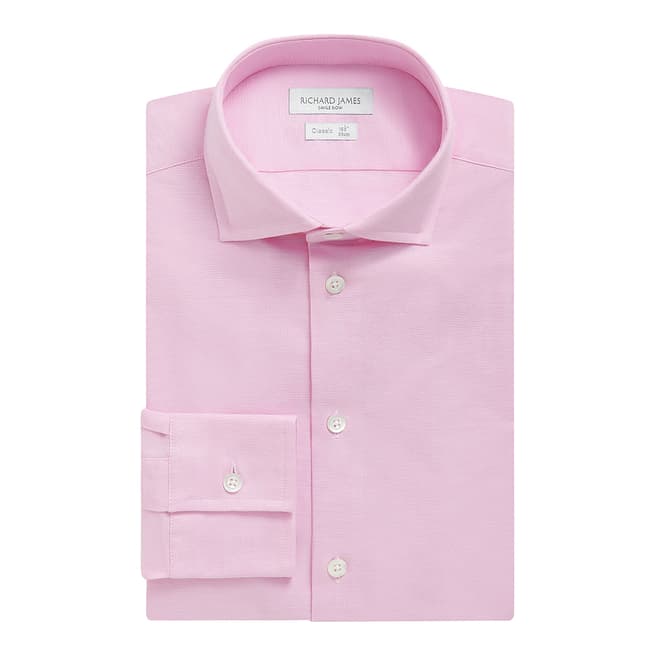 Richard James Savile Row Pink Cotton Regular Fit Shirt