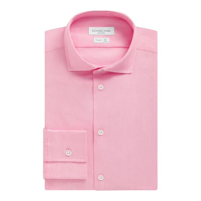 Richard James Savile Row Pink Austin Stretch Cotton Regular Shirt