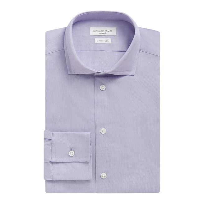Richard James Savile Row Lilac Cotton Regular Fit Shirt