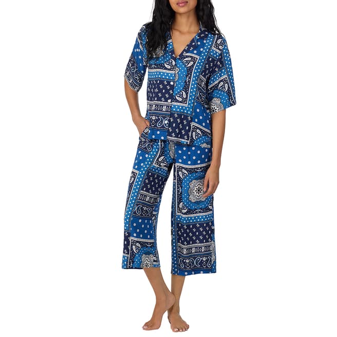 DKNY Blue Cropped Pyjama Set