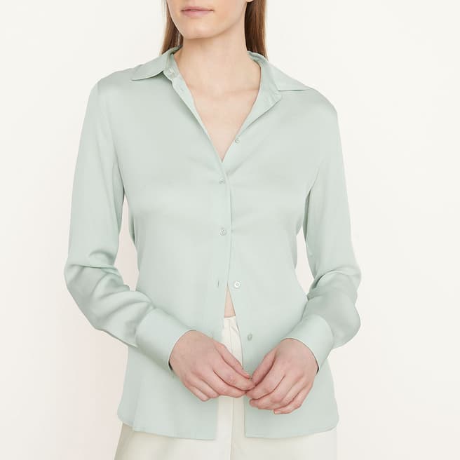 Vince Pale Blue Slim Fitted Blouse