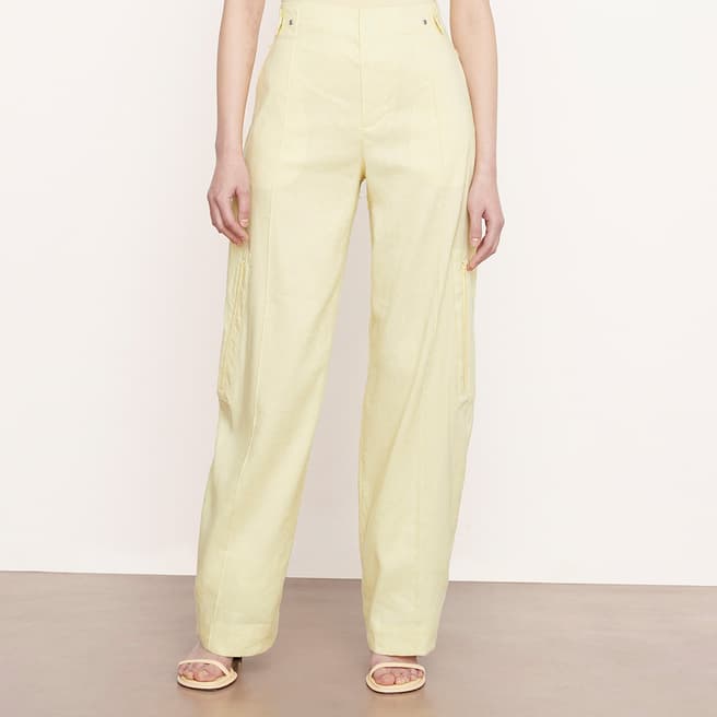 Vince Yellow High Waist Tailored Utility Trouser