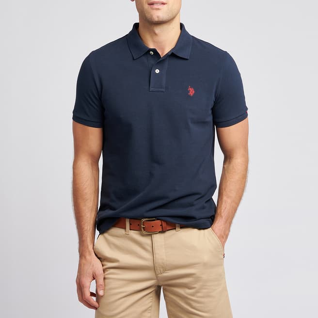 U.S. Polo Assn. Navy Pique Cotton Polo Shirt