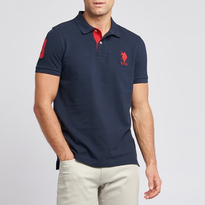 U.S. Polo Assn. Navy Player Pique Cotton Polo Shirt