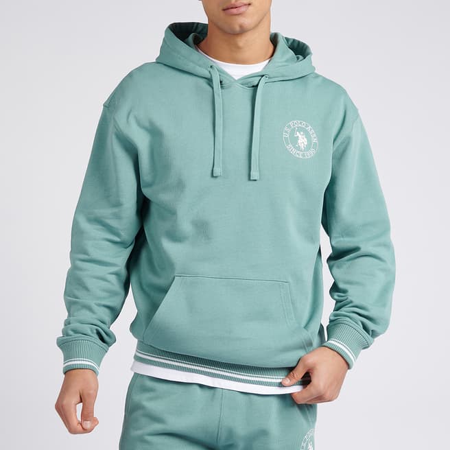 U.S. Polo Assn. Sage Back Printed Cotton Hoodie