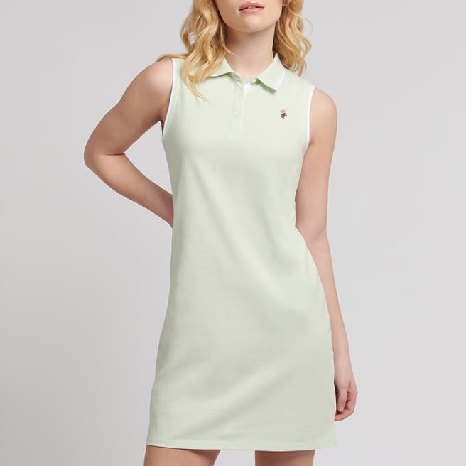 U.S. Polo Assn. Sage Sleeveless Cotton Polo Dress