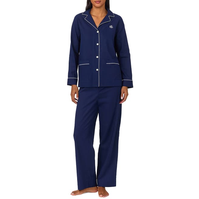 Ralph Lauren Navy Long Pyjama Set