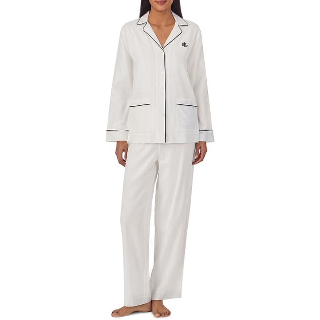 Ralph Lauren White Long Pyjama Set