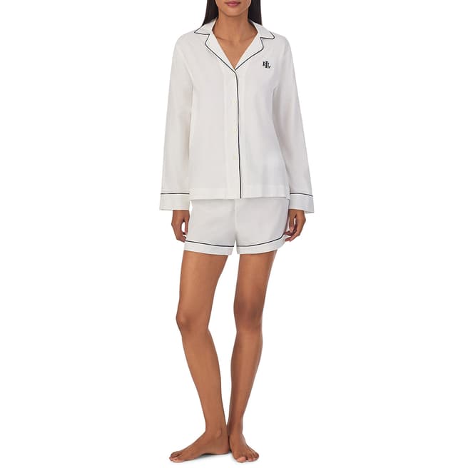 Ralph Lauren White Short Pyjama Set