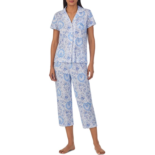 Ralph Lauren Blue Floral Capri Pyjama Set