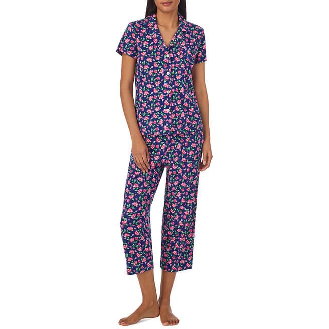 Ralph Lauren Navy Floral Capri Pyjama Set