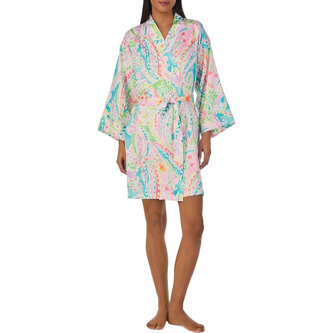 Ralph Lauren Multi Paisley Short Robe