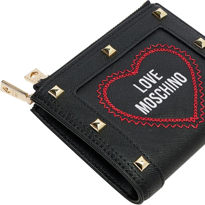 Love Moschino Black Leather Wallet 