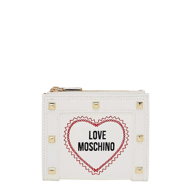 Love Moschino White Leather Wallet 