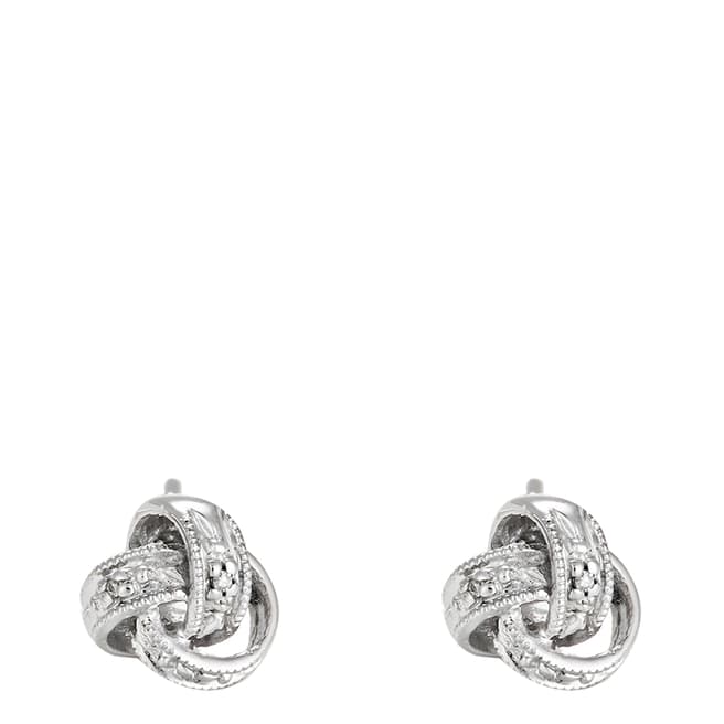MUSE Silver Joli Noeud Diamond Earrings