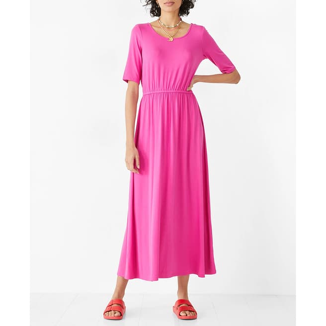 hush Pink Elisa Jersey Midi Dress 