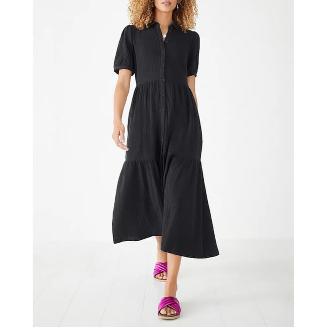 hush Black Clancy Shirt Cotton Dress