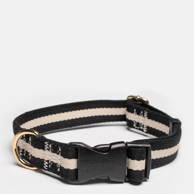 Caroline Gardner Black/White Dog Collar M/L