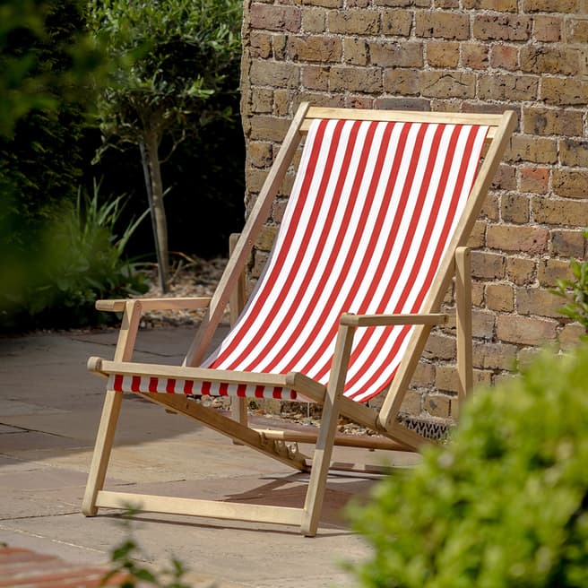 Gallery Living Anison Deck Chair Red Stripe