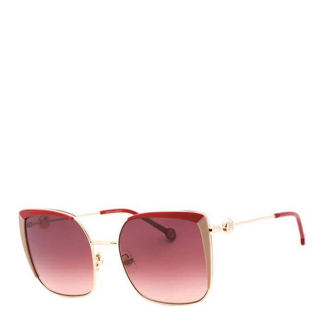 Carolina Herrera Women′s Red Carolina Herrera Sunglasses 57mm