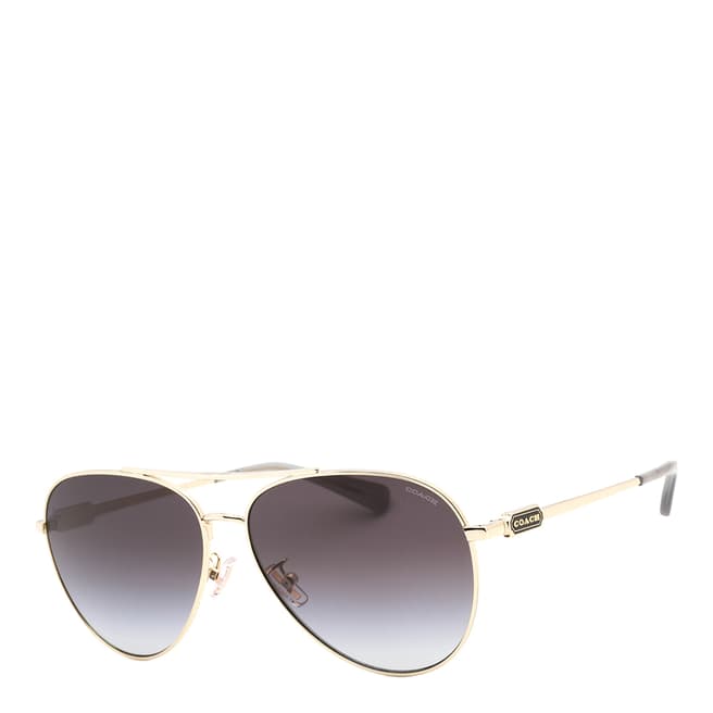 Coach Women′s Gold Coach Sunglasses 61mm